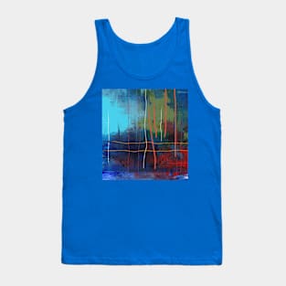 Blue abstract Tank Top